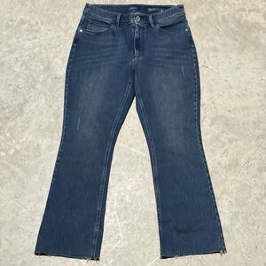 J Jill Jeans Women 4 Kick Flare Ankle Blue Denim Cotton Blend